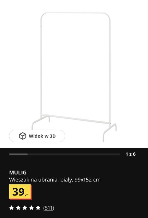 Wieszak Mulig z IKEA