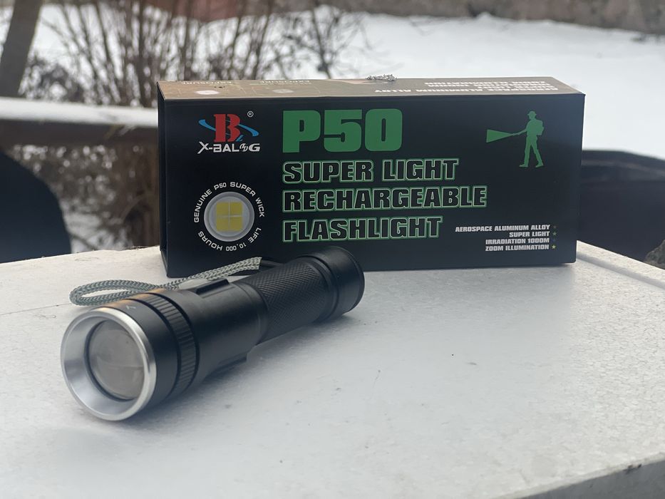 Потужний тактичний ліхтарик на світлодіоді P50