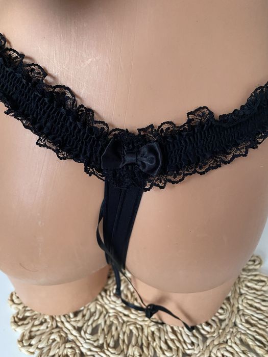 komplet bielizny czarny transparentny