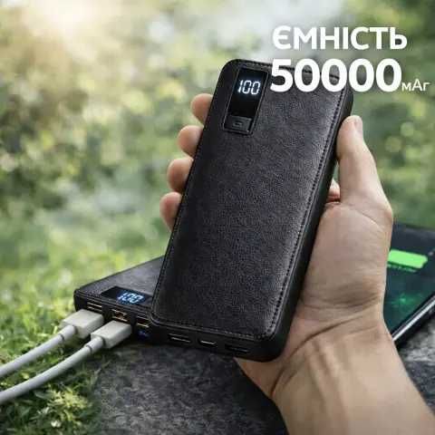 Повербанк 50000 mАh павербанк Smart Tech PowerBank Power Bank ліхтарик