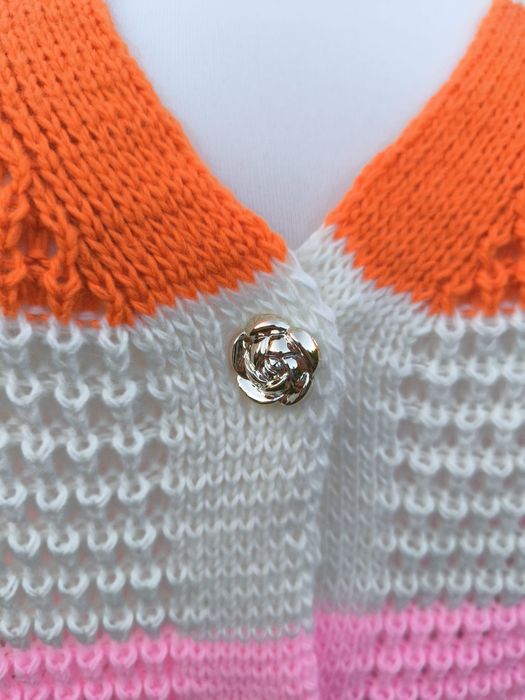 Sweter zapinany w pasy pomarańcz bez new collection roz L-xxl