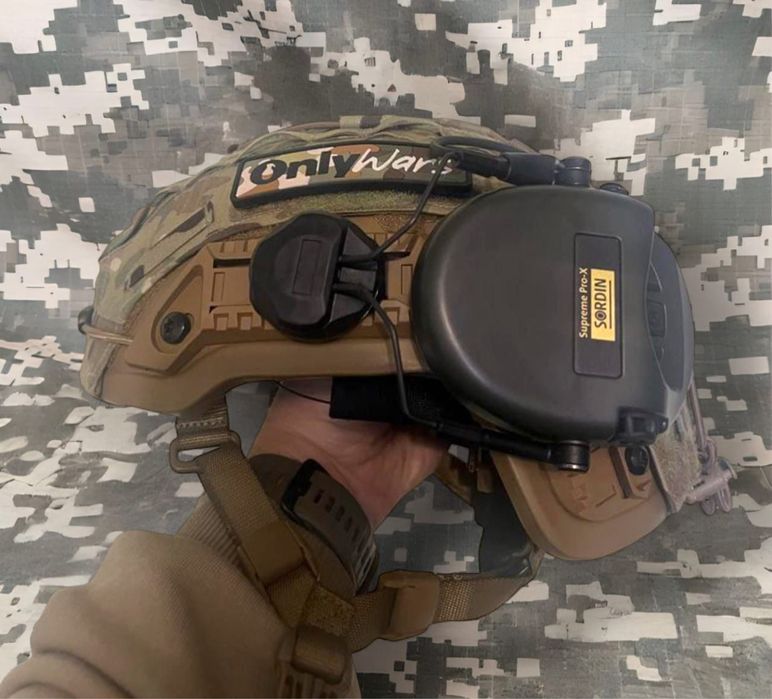 Військові навушники Sordin® + наліпки MultiCam® + кріплення на шолом‼️