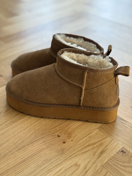 Śniegowce ze skóry naturalnej Lamo