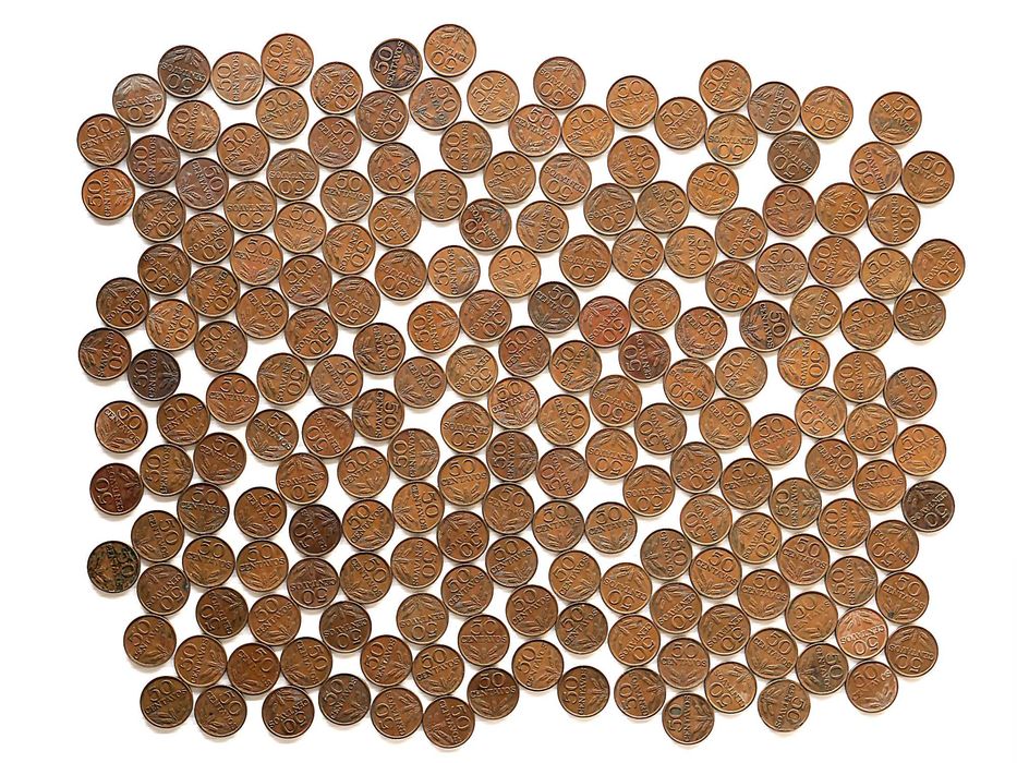 Lote de 200 Moedas 50 Centavos 1974