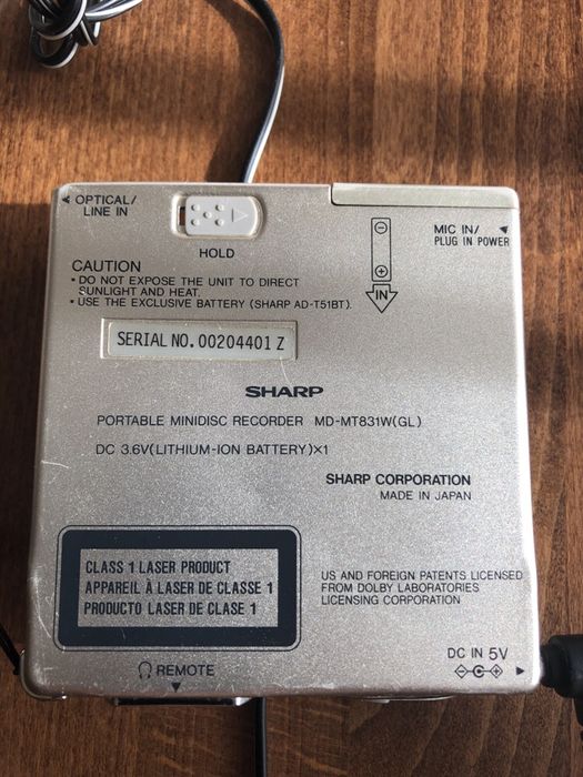 Sharp MD-MT831W(GL) мини-диск плеер
