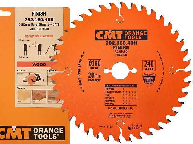 CMT 292.160.40H Tarcza do cięcia drewna Laminatu Piła Widia 160x20 Z40