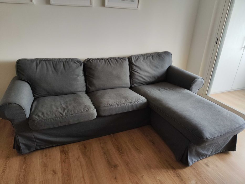 Sofá  Chaise Longue IKEA Ektorp 3 lugares