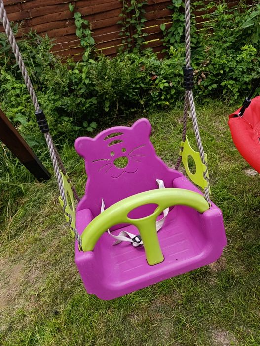 Huśtawka kubełkowa dla dzieci 3w1 typu 'TRIX Tribecco Huśtawka rośnie razem Z dzieckiem
