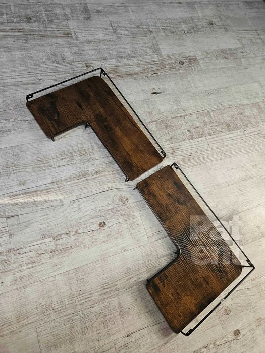 Loftowa dekoracja narożna ścienna kwietnik dom 2 sztuki