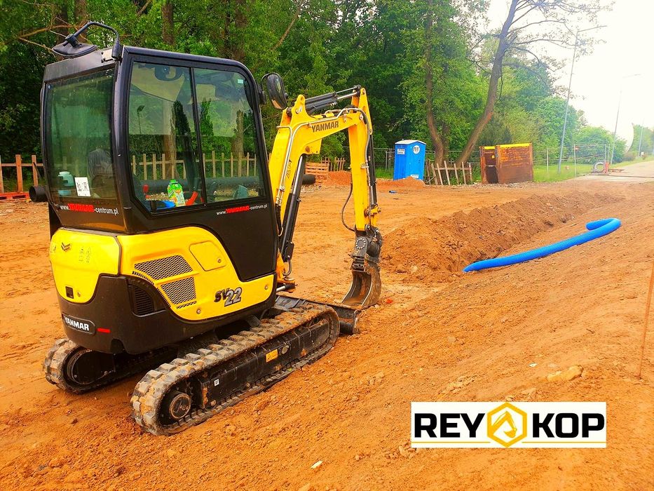 Usługi minikoparką, koparko-ładowarką, przyłącza, wiertnica,młot,kucie