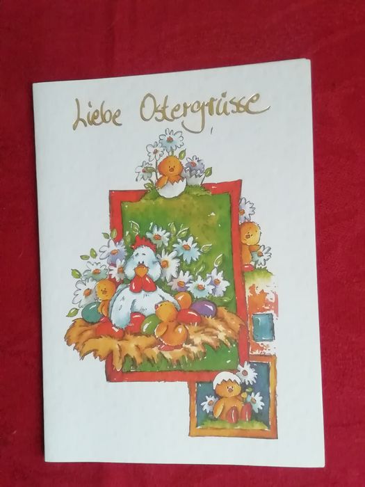 Postal de Páscoa, alemão