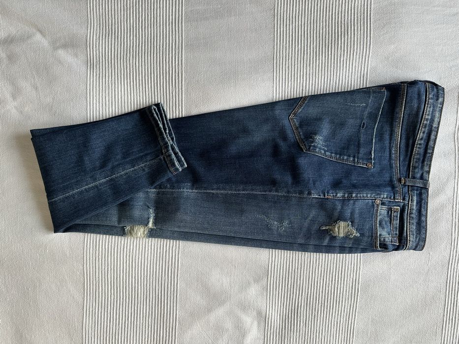 Dzinsy granat rozm. L, skinny z elastanem