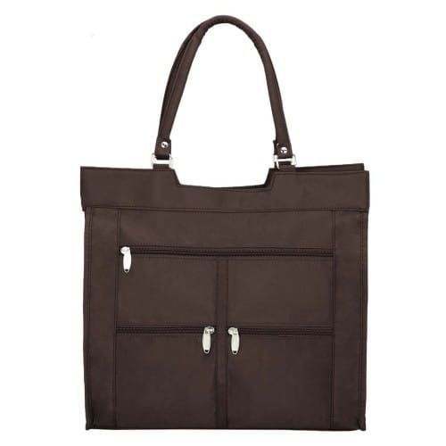 Torba zakupowa z microfibry Sanchez Casual brązowa pojemna do sklepu