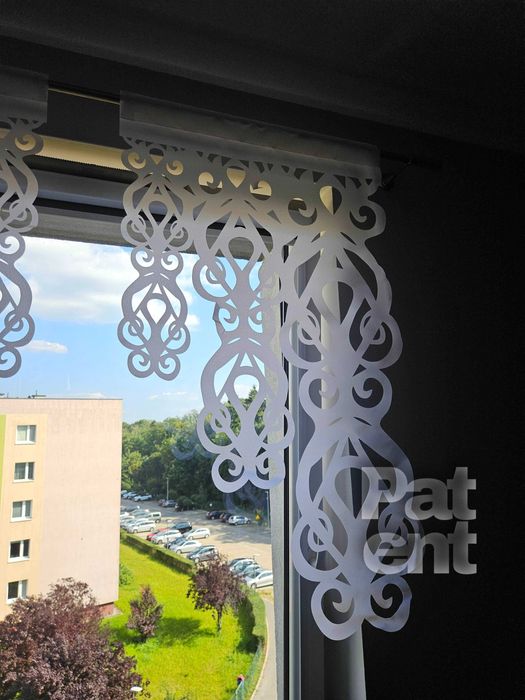 Firana panele ekranowe 60x100 cm żakardowe 2 sztuki na okno białe