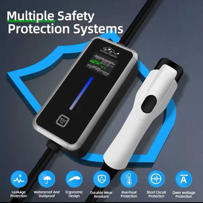 Carregador Portátil 3.5 kw -16A c/10 METROS CABO - Eletricos/ Hibrido