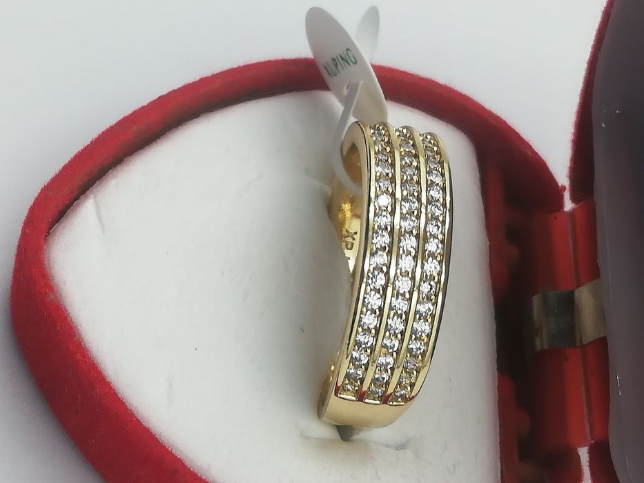 Pierścionek Xuping pozłacany 14 k