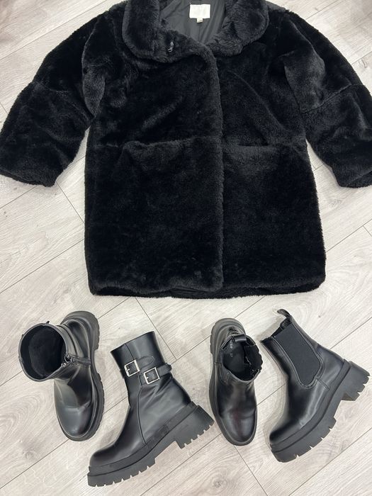 Розпродаж! Ціна за все Шуба H&M S + 2 пари взуття 37 розмір