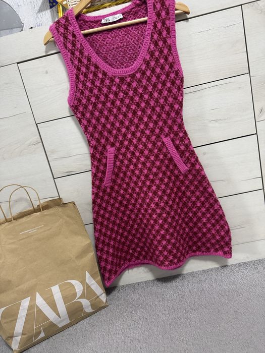 Красивий вʼязаний сарафан платье ZARA оригінал S