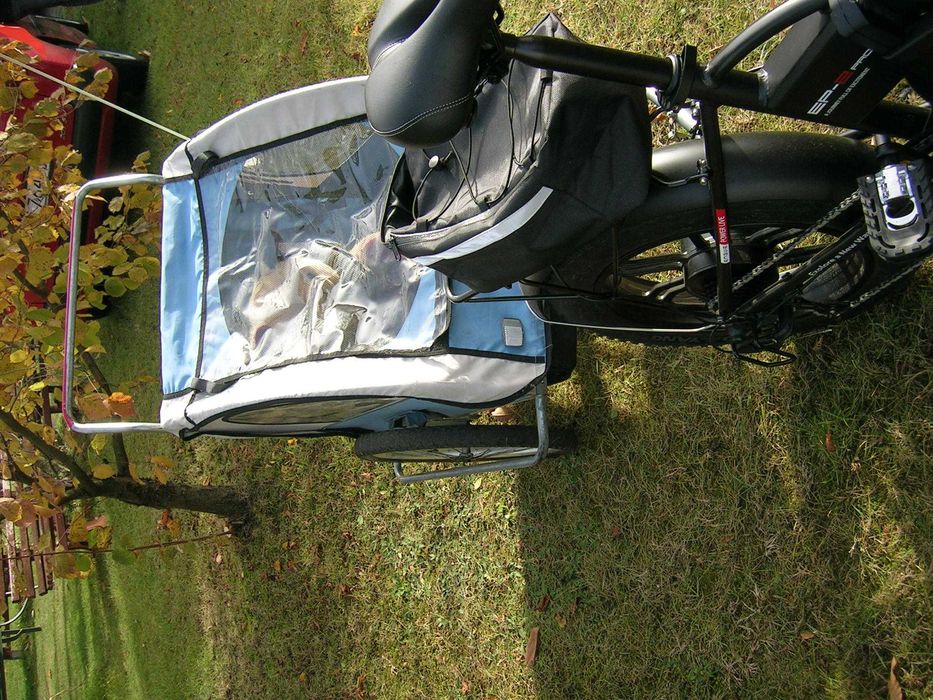 przyczepka rowerowa riksza dla dziecka ładna