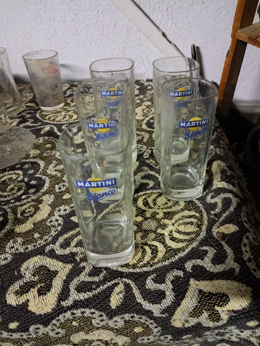Cinco copos martini,antigos
