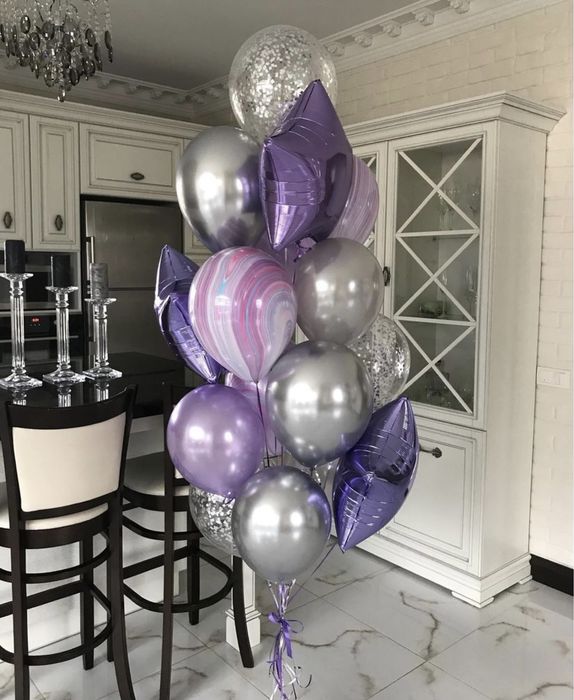 Гелевые шары воздушные шары сердца на день рождения доставка шаров