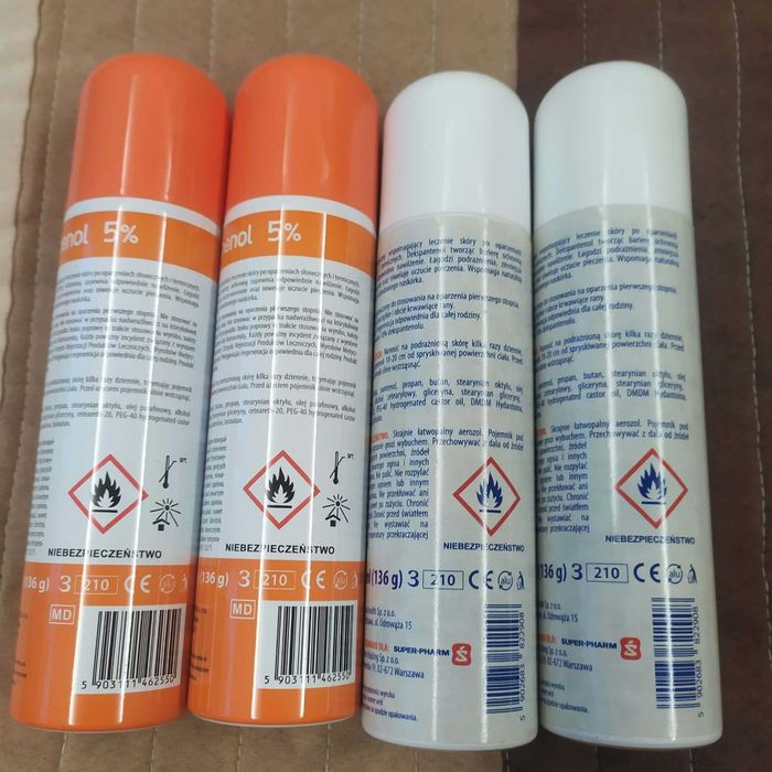 Panthenol 150ml 4 sztuki za 16zł.