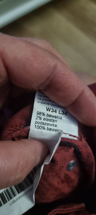 Spodnie bawełniane czerwone