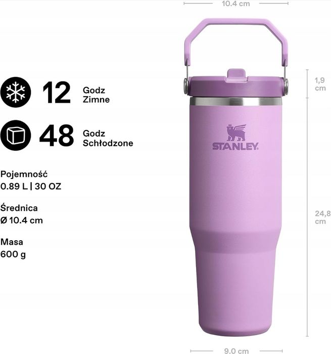 Kubek Stanley The Iceflow Flip Straw Lilac, 0,89 l