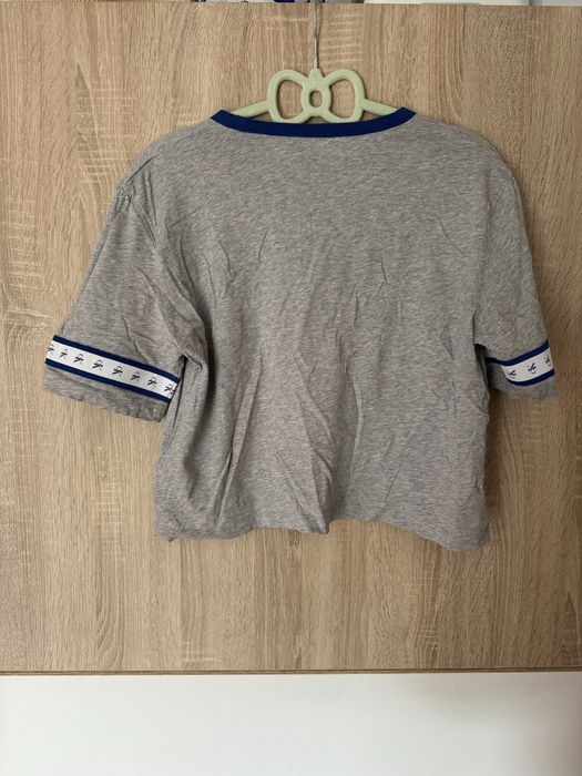 Koszulka Calvin Klein Jeans XL szara crop krótka tshirt damski