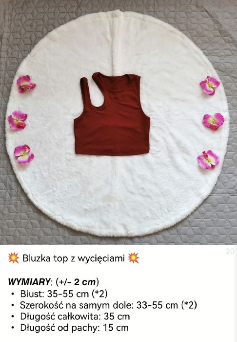 Bluzka top z wycięciami