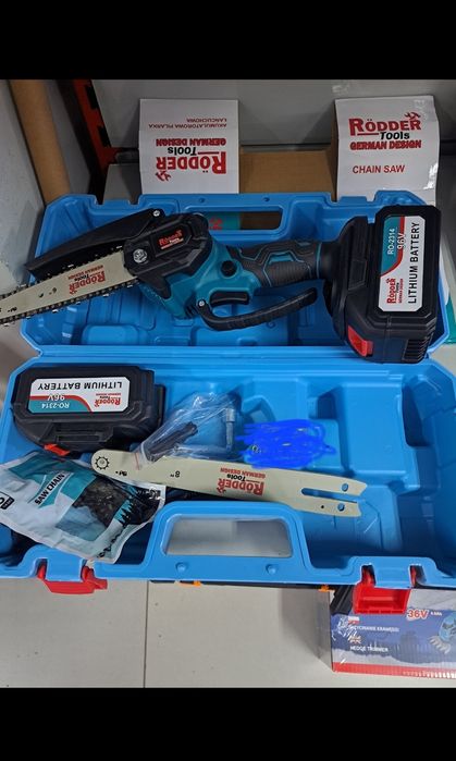 Piła akumulatorowa 8cali 2x akumulator  6ah walizka 2 łańcuchy 2x prow