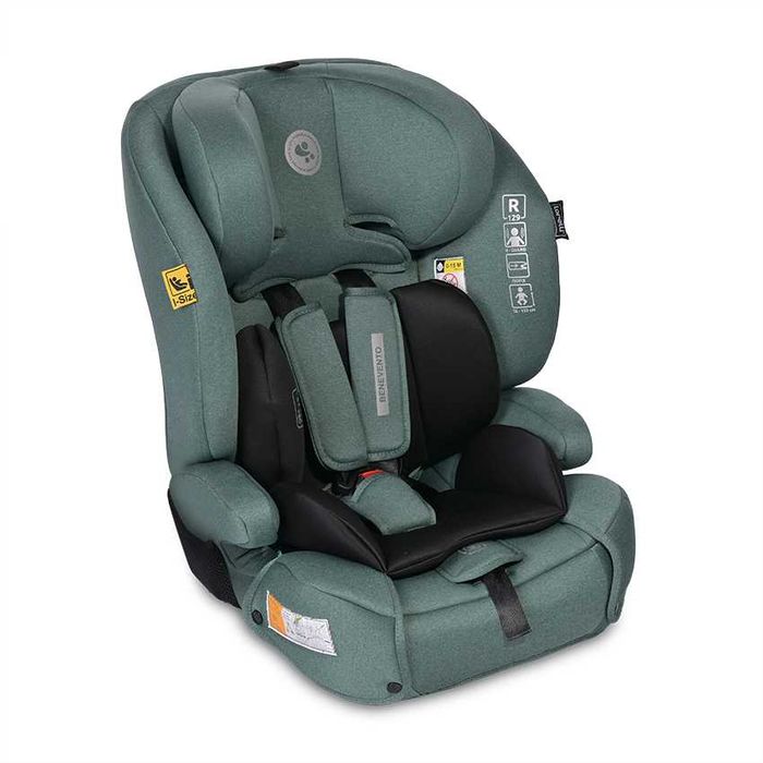 Автокрісло Benevento Isofix 9-36 кг м'ятний, лимонний.