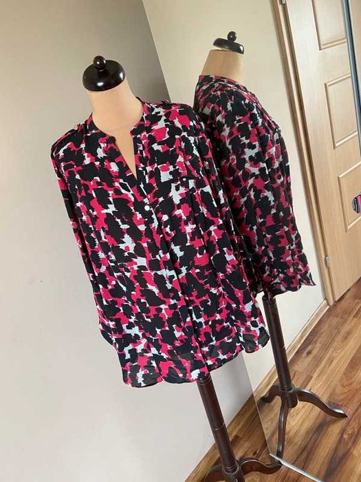 46 48 xxxl +size kolorowa koszula print centki roz neon oversize
