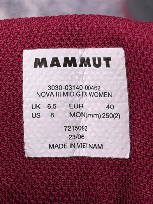 Śniegowce Mamut Nova Iii Mid Gore-Tex Szary Różowy Rozmiar 40