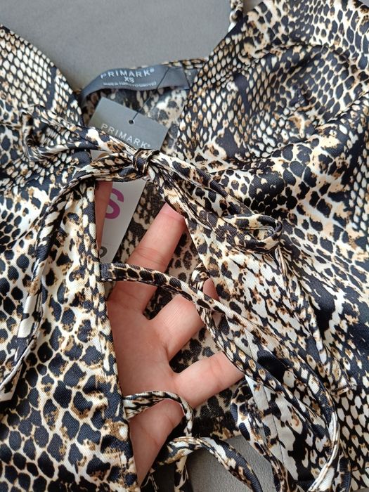 Nowy top,bluzka wężowy wzór Primark XS,na codzień,taniec towarzyski