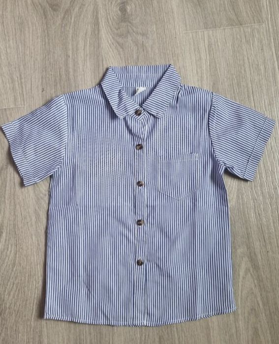 Полосатая рубашка шведка в полоску на девочку 5 лет shein