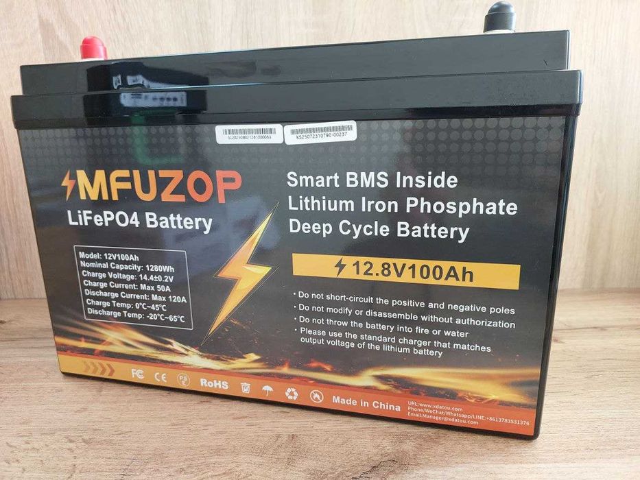 Aккумулятор LiFePO4 Batterie- 12V 100A літієва батарея BMS 100A Poland