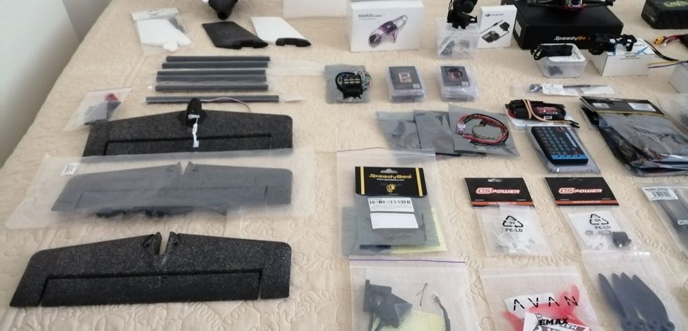Розпродаж FPV Speedybee MARIO 4" DjiO4, ESC Hobbywing 3-6S 60A,Gimbal XF C-20T, частини Heewing T1, T2 FC ATOMRC F405 NAVI  Hqprop 7 дюйма, Акуми 2-6S