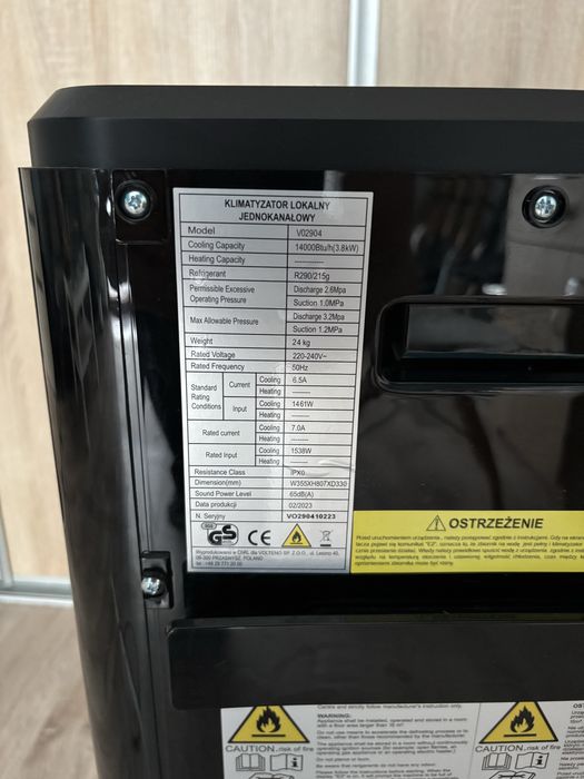 Klimatyzator przenośny Volteno VO2904 14000 BTU 3,8 kW – 3w1