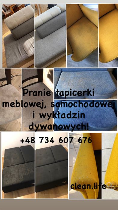 Pranie tapicerki meblowej, samochodowej i wykładzin dywanowych