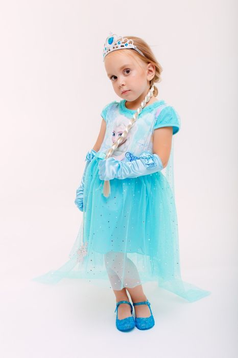 Туфлі Ельзи для дівчинки блакитні силіконові