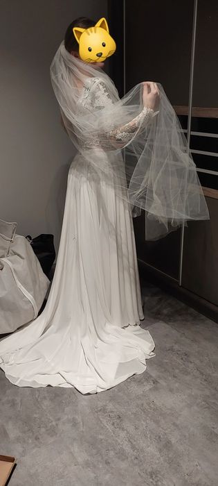 Suknia ślubna dół muślinowy