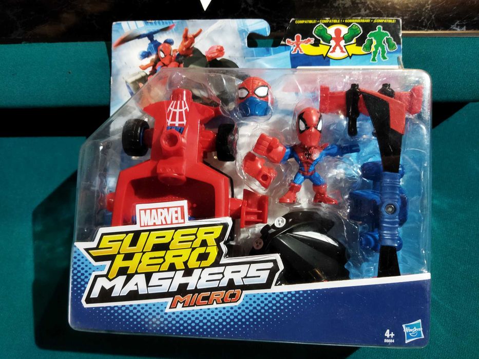 Super Hero Mashers Micro Spider man z pojazdem Hasbro