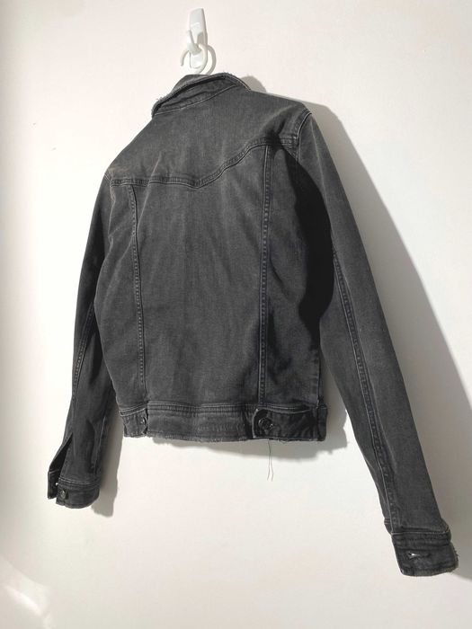 jak Nowa katana szara Zara grafit XS 34 elastyczna kurtka jeans basic