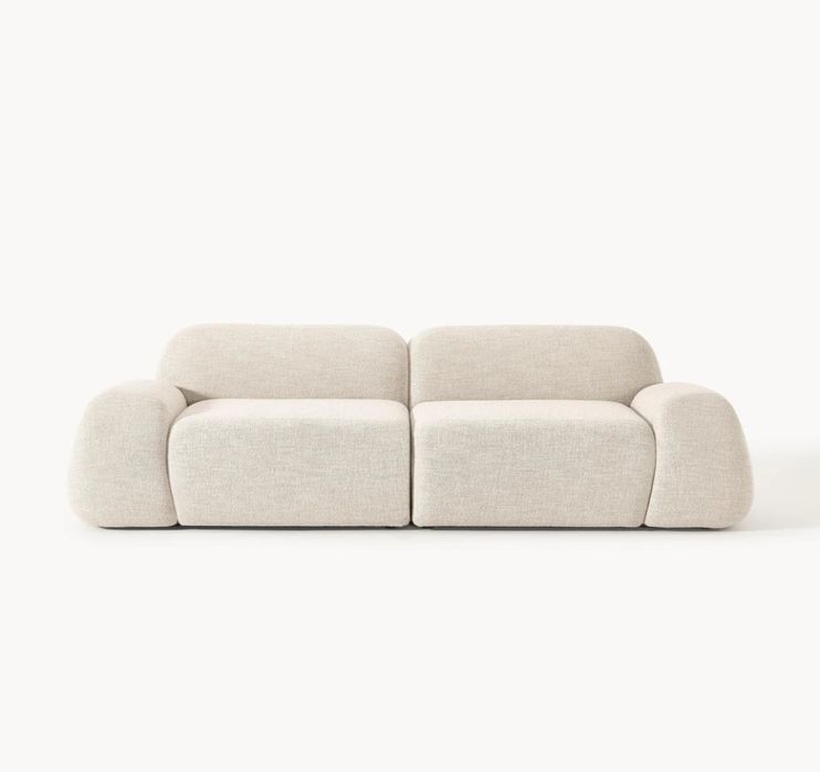 Sofa modułowa Teddy-Bouclé Wolke (3-osobowa)