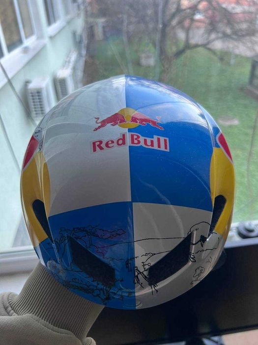 Шолом Red Bull, аерошолом, візори в подарунок.Захист голови новий стан