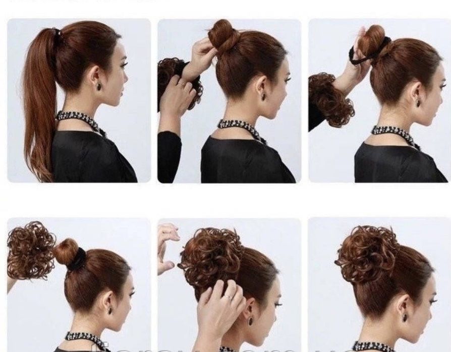 Пучок шиньон на хвост из исскуственного волоса на резинке