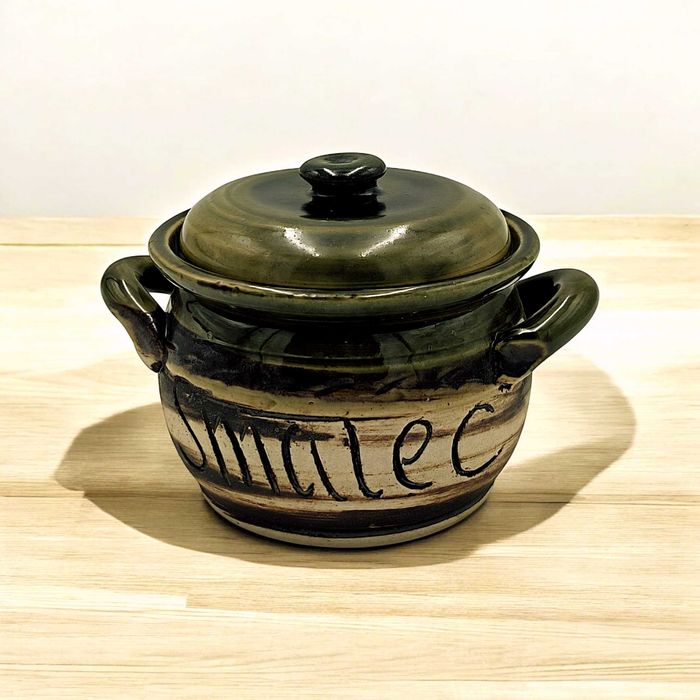 Gliniany Pojemnik na Smalec 800 ml Ceramiczny Pojemnik na Smalec