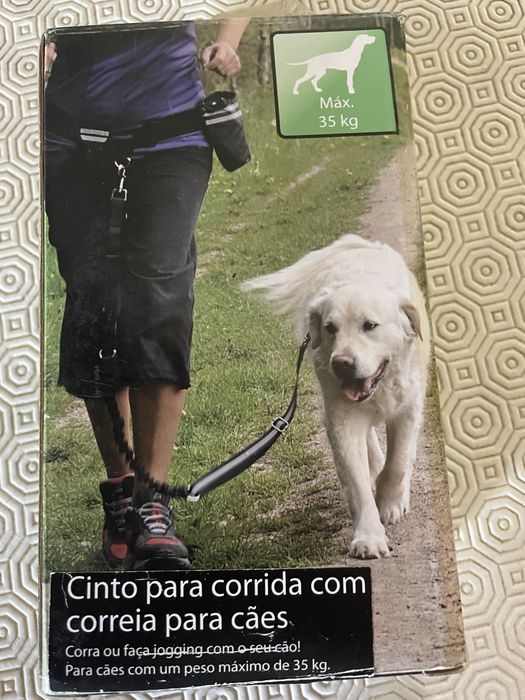 Trela mãos-livres com cinturão para cão