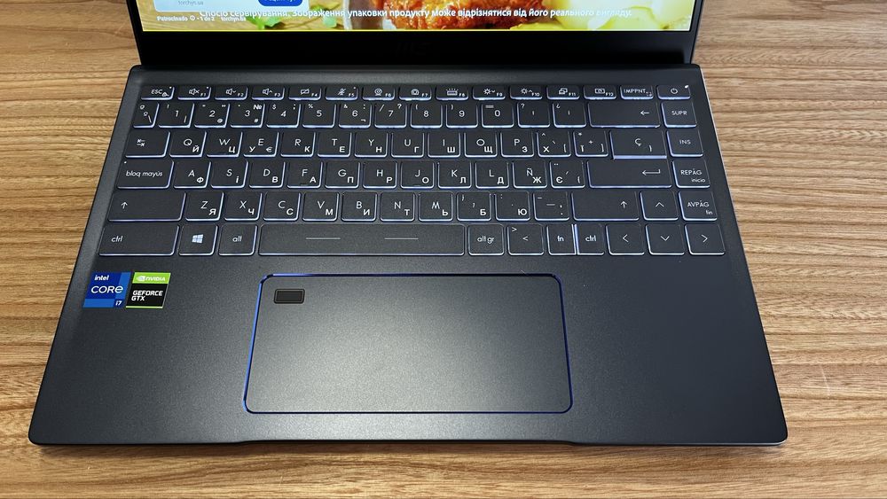 Потужний ноутбук 14" MSI Prestige 14 A11SC-005XEC GTX 1650 4Gb 512ssd